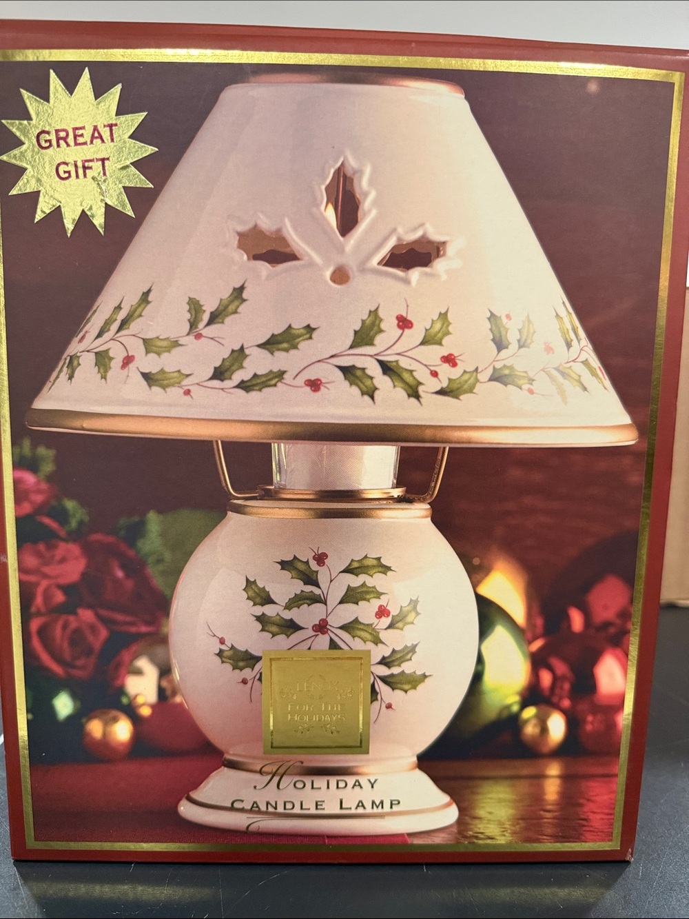Lenox holiday candle lamp